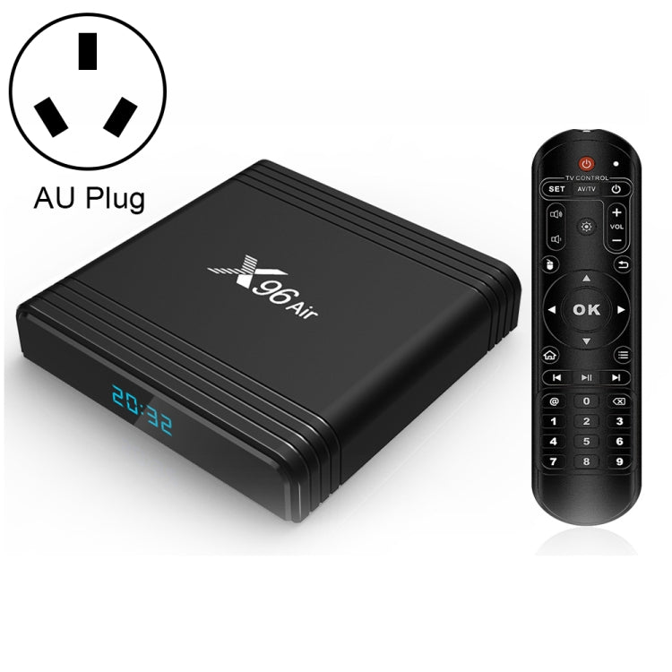 X96 Air 8K Smart TV BOX Android 9.0 Media Player with Remote Control, Quad-core Amlogic S905X3, RAM: 2GB, ROM: 16GB, Dual Band WiFi, AU Plug - Amlogic S905 by PMC TechLife | Online Shopping South Africa | PMC TechLife | Buy Now Pay Later Mobicred