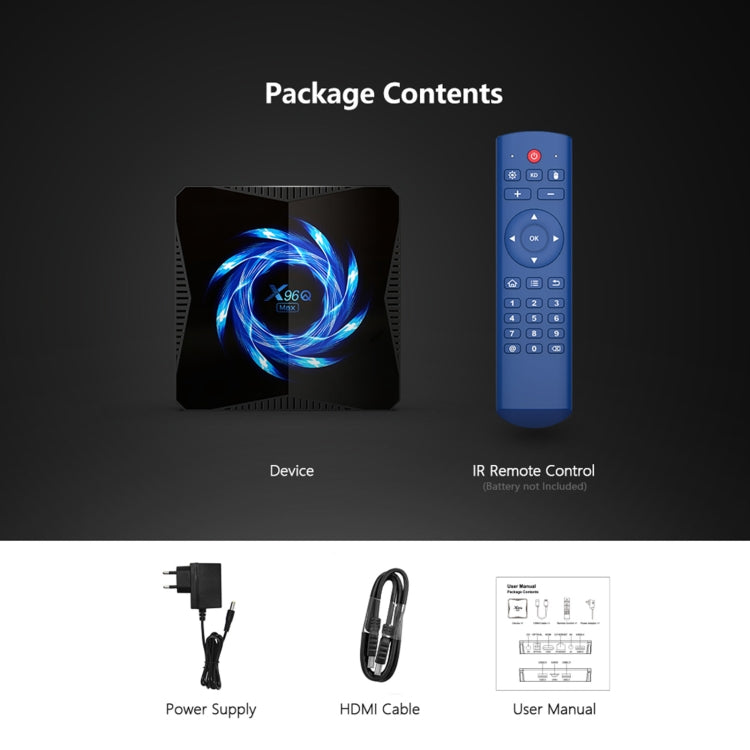 TANIX X96Q Max 4K Smart TV BOX Android 10 Media Player with Remote Control, Quad Core Allwinner H616, RAM: 4GB, ROM: 64GB, 2.4GHz/5GHz WiFi, AU Plug - Allwinner H6 by PMC Jewellery | Online Shopping South Africa | PMC Jewellery | Buy Now Pay Later Mobicred