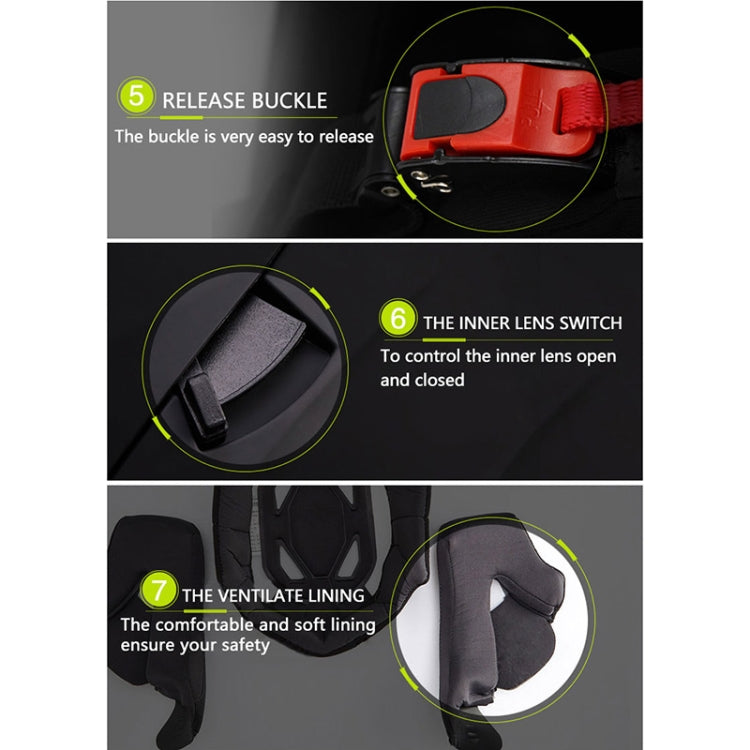 Soman 955 Skyeye Motorcycle Full / Open Face Bluetooth Helmet Headset Full Face, Supports Answer / Hang Up Calls(Black Red) - free shipping - PMC TechLife - Order now!