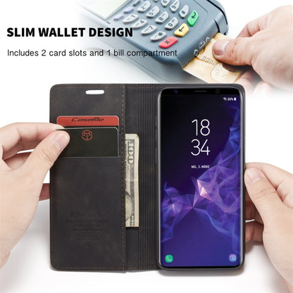 CaseMe-013 Multifunctional Retro Frosted Horizontal Flip Leather Case with Card Slot & Holder & Wallet for Galaxy S9 Plus(Black) - Galaxy Phone Cases by CaseMe | Online Shopping South Africa | PMC Jewellery | Buy Now Pay Later Mobicred