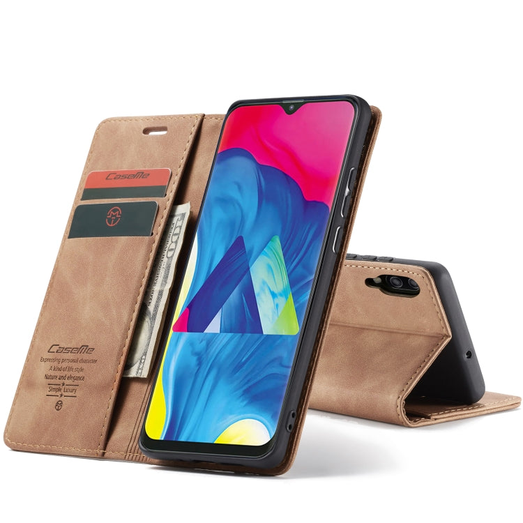 CaseMe-013 Multifunctional Horizontal Flip Leather Case with Card Slot & Holder for Galaxy M10 / A10 (Brown) - Galaxy Phone Cases by CaseMe | Online Shopping South Africa | PMC Jewellery | Buy Now Pay Later Mobicred