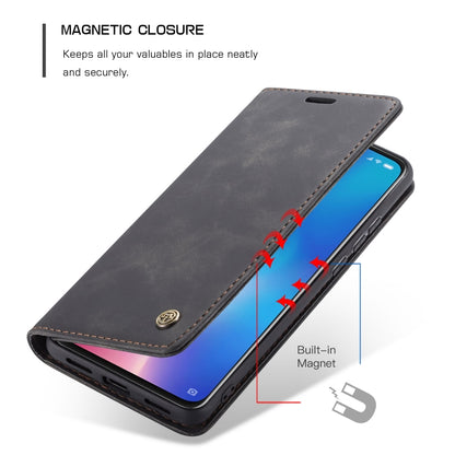 CaseMe-013 Multi-functional Retro Frosted Horizontal Flip Leather Case with Card Slot & Holder & Wallet For Xiaomi Mi 9(Black) - Xiaomi Cases by CaseMe | Online Shopping South Africa | PMC Jewellery | Buy Now Pay Later Mobicred