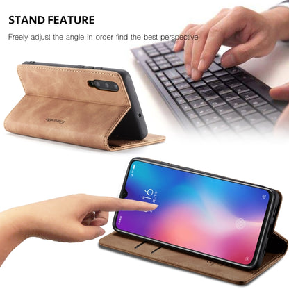 CaseMe-013 Multi-functional Retro Frosted Horizontal Flip Leather Case with Card Slot & Holder & Wallet For Xiaomi Mi 9(Brown) - Xiaomi Cases by CaseMe | Online Shopping South Africa | PMC Jewellery | Buy Now Pay Later Mobicred