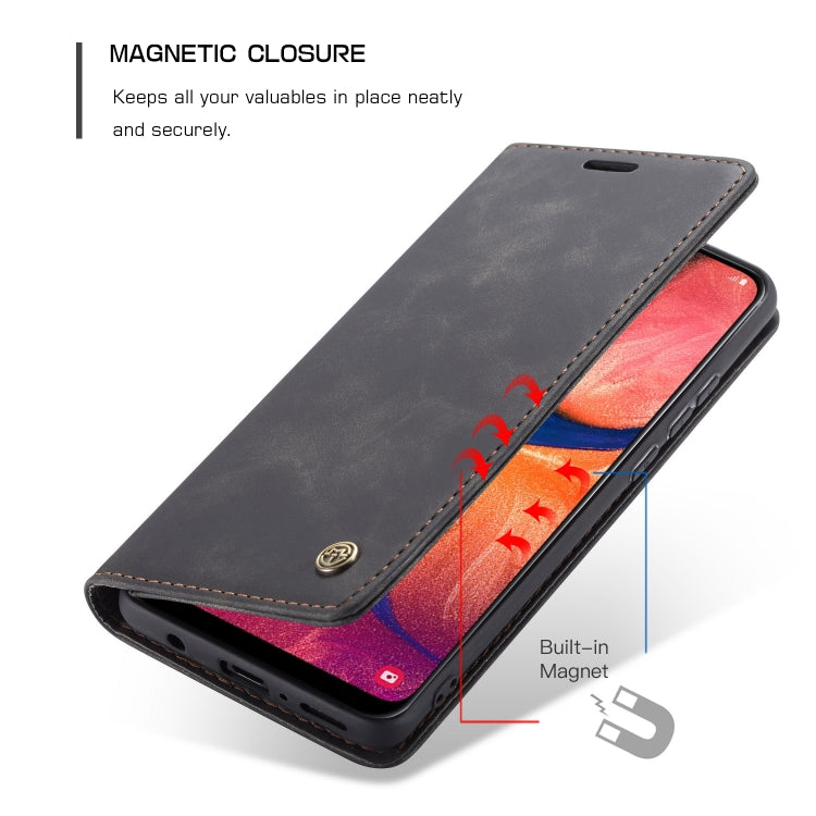 CaseMe-013 Multi-functional Retro Frosted Horizontal Flip Leather Case with Card Slot & Holder & Wallet For Galaxy A20e(Black) - Galaxy Phone Cases by CaseMe | Online Shopping South Africa | PMC Jewellery | Buy Now Pay Later Mobicred