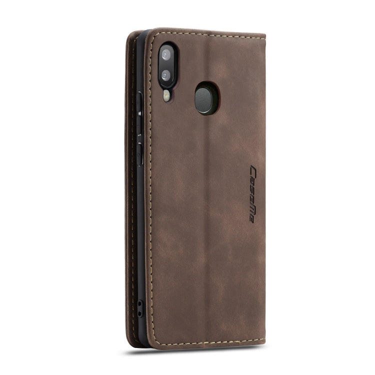 CaseMe-013 Multi-functional Retro Frosted Horizontal Flip Leather Case with Card Slot & Holder & Wallet For Galaxy A20e(Coffee) - Galaxy Phone Cases by CaseMe | Online Shopping South Africa | PMC Jewellery | Buy Now Pay Later Mobicred