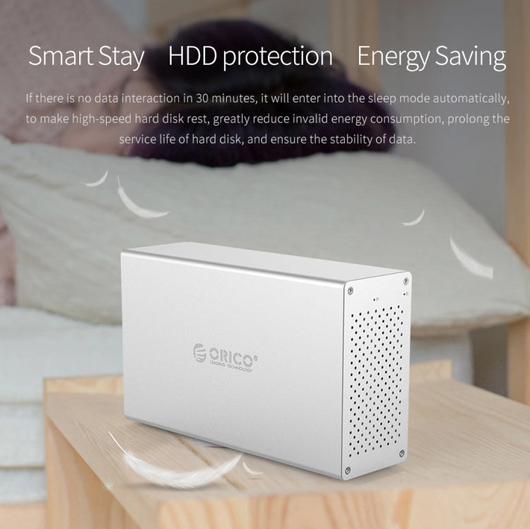 ORICO Honeycomb Series WS500RU3 SATA 3.5 inch USB 3.0 5 Bays Aluminum Alloy HDD / SSD Enclosure with Raid, The Maximum Support Capacity: 50TB - HDD Enclosure by ORICO | Online Shopping South Africa | PMc TechLife | Buy Now Pay Later Mobicred