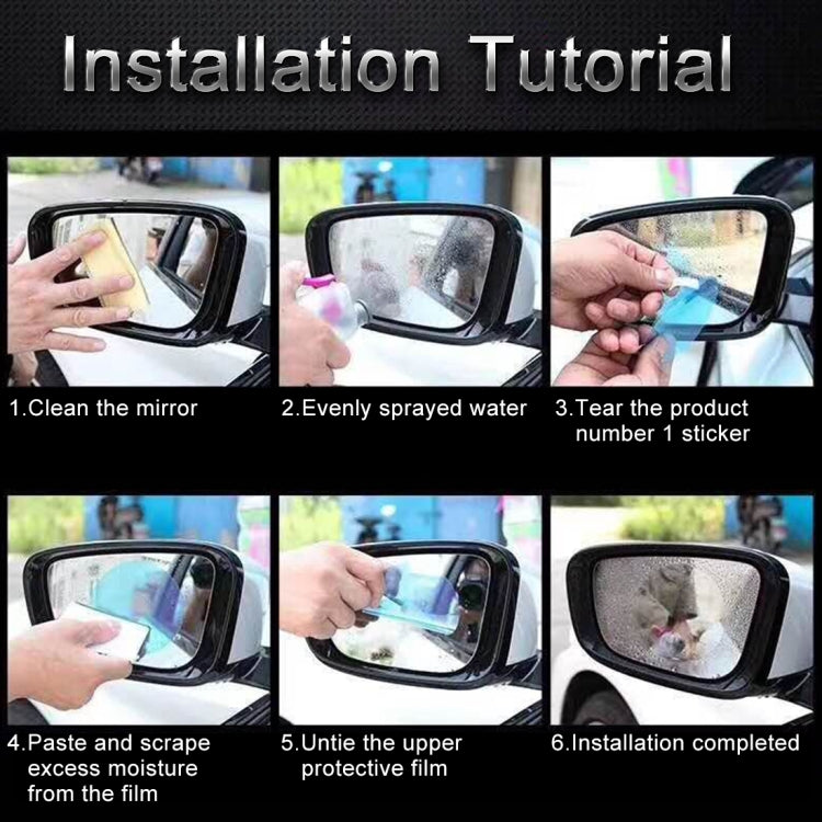 For Mazda CX-5 2016-2017 Car PET Rearview Mirror Protective Window Clear Anti-fog Waterproof Rain Shield Film - Auto Film by PMC TechLife | Online Shopping South Africa | PMC TechLife | Buy Now Pay Later Mobicred
