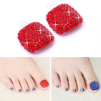 2 PCS Crystal Fake Nail Art Tips Rhinestone Full Cover Toenails Decals Stickers(NO:04) - Nail Stickers by PMC Jewellery | Online Shopping South Africa | PMC Jewellery | Buy Now Pay Later Mobicred