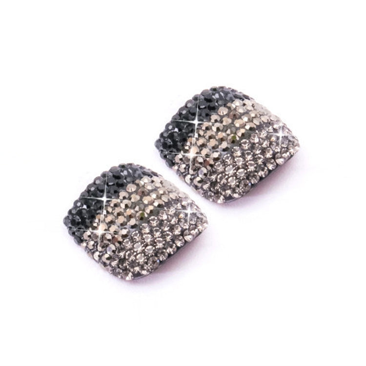 2 PCS Crystal Fake Nail Art Tips Rhinestone Full Cover Toenails Decals Stickers(NO:19) - free shipping - PMC Jewellery - Order now!