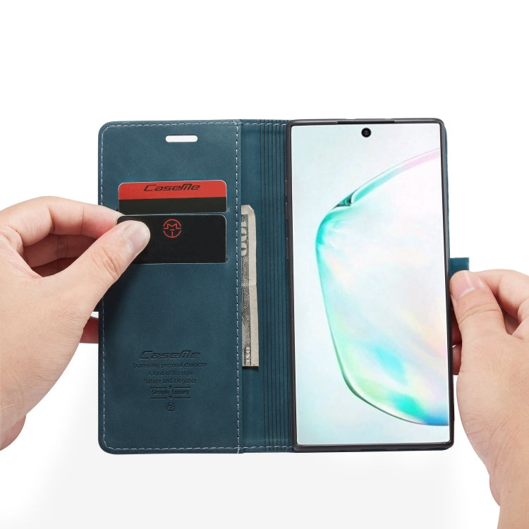 CaseMe-013 Multifunctional Horizontal Flip Leather Case with Card Slot & Holder & Wallet for Galaxy Note 10+(Blue) - Galaxy Phone Cases by CaseMe | Online Shopping South Africa | PMC Jewellery | Buy Now Pay Later Mobicred