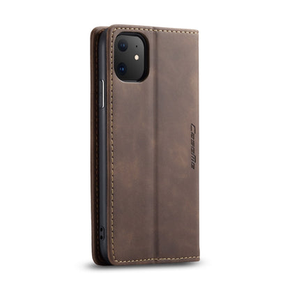 CaseMe-013 Multifunctional Horizontal Flip Leather Case with Card Slot & Holder & Wallet for iPhone 11(coffee) - iPhone 11 Cases by CaseMe | Online Shopping South Africa | PMC Jewellery | Buy Now Pay Later Mobicred