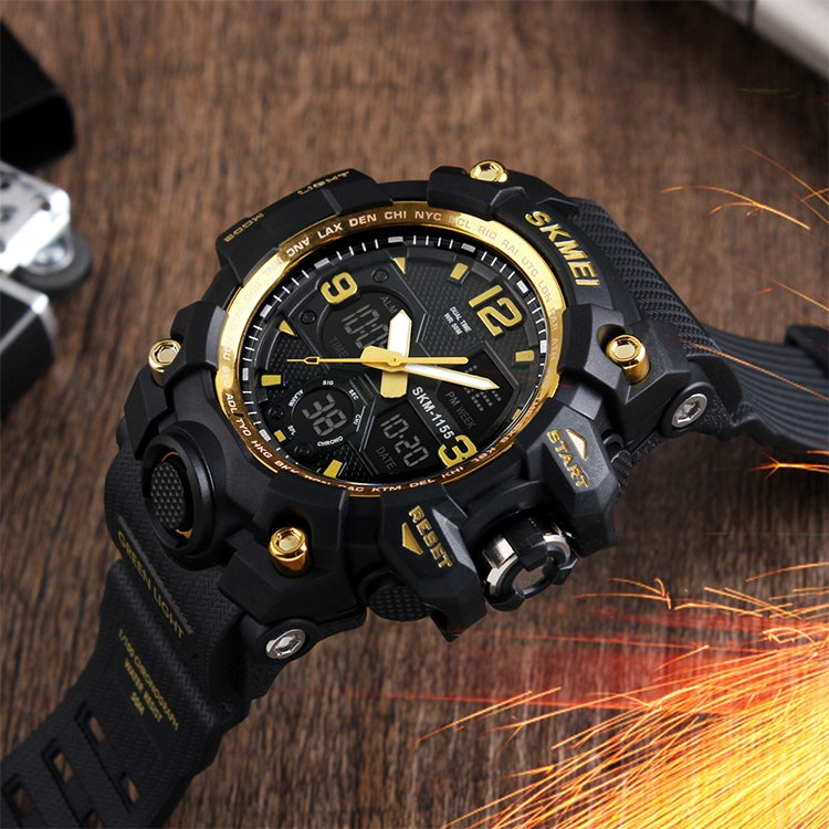 SKMEI 1155B Multifunctional Men Outdoor Sports Noctilucent Waterproof Large Dial Wrist Watch(Grey Black) - free shipping - PMC TechLife - Order now!