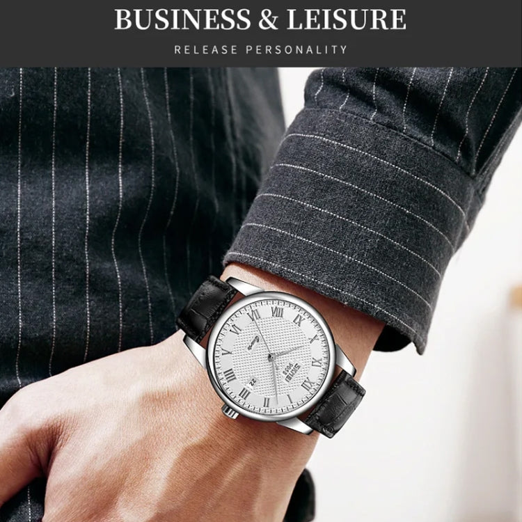 SKMEI 9058 Multifunctional Outdoor Fashion Waterproof Silver Shell Quartz Wrist Watch (Men Style Silver Face Brown Strap) - free shipping - PMC TechLife - Order now!