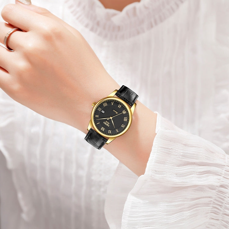 SKMEI 9058 Multifunctional Outdoor Fashion Waterproof Gold Shell Quartz Wrist Watch(Women Style Gold Face Brown Strap) - free shipping - PMC TechLife - Order now!