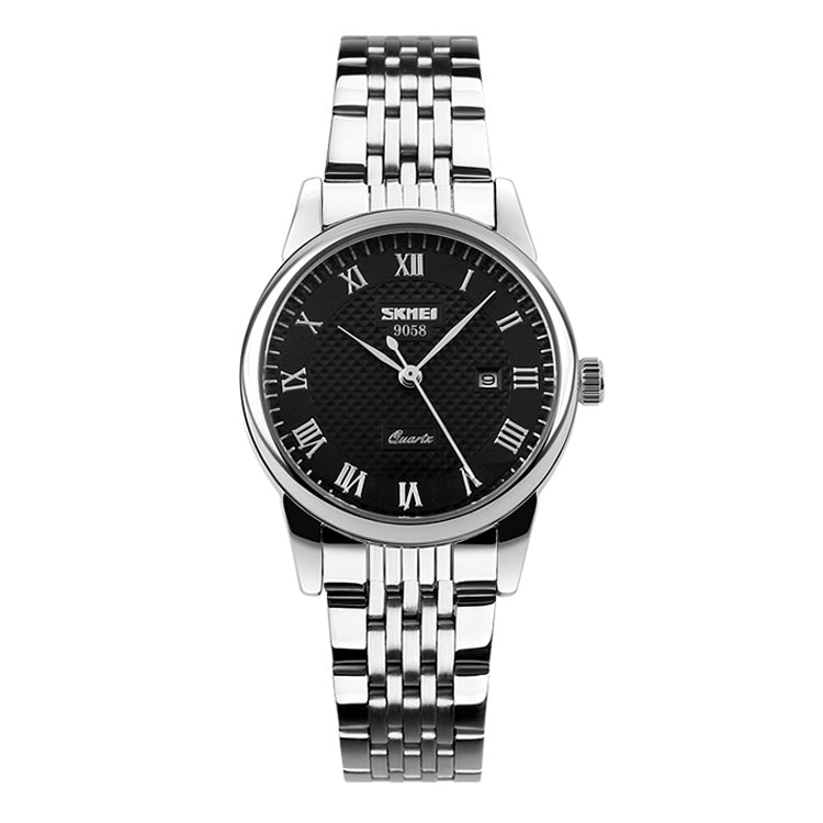 SKMEI 9058 Multifunctional Outdoor Fashion Waterproof Steel Strip Quartz Wrist Watch(Women Style Black) - free shipping - PMC TechLife - Order now!
