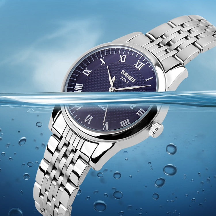 SKMEI 9058 Multifunctional Outdoor Fashion Waterproof Steel Strip Quartz Wrist Watch(Women Style Black) - free shipping - PMC TechLife - Order now!
