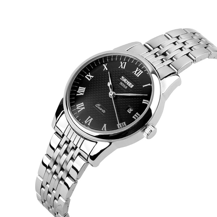 SKMEI 9058 Multifunctional Outdoor Fashion Waterproof Steel Strip Quartz Wrist Watch(Women Style Black) - free shipping - PMC TechLife - Order now!