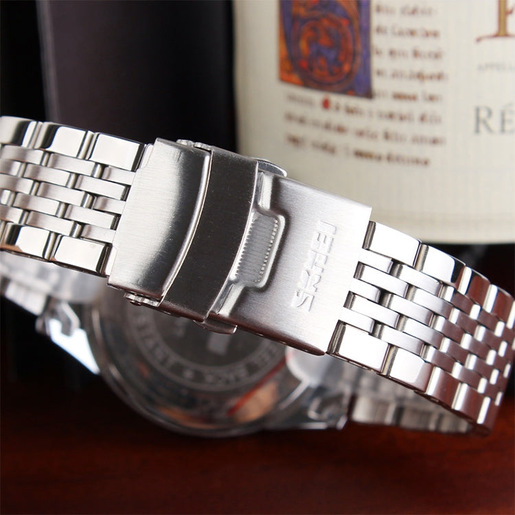 SKMEI 9058 Multifunctional Outdoor Fashion Waterproof Steel Strip Quartz Wrist Watch(Women Style Black) - free shipping - PMC TechLife - Order now!