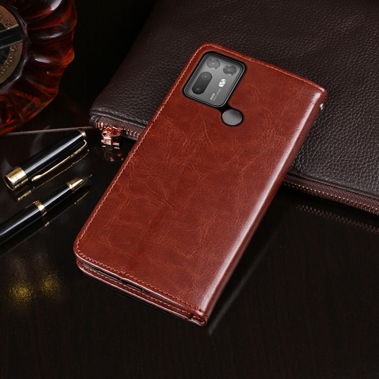 For HTC Desire 20+ idewei Crazy Horse Texture Horizontal Flip Leather Case with Holder & Card Slots & Wallet(Dark Blue) - free shipping - PMC Jewellery - Order now!