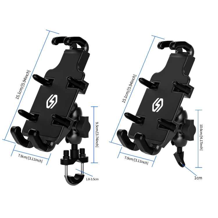 WUPP CS-1205A1 All Aluminum Alloy Motorcycle Navigation Bracket Phone Holder - Holder by WUPP | Online Shopping South Africa | PMC TechLife | Buy Now Pay Later Mobicred