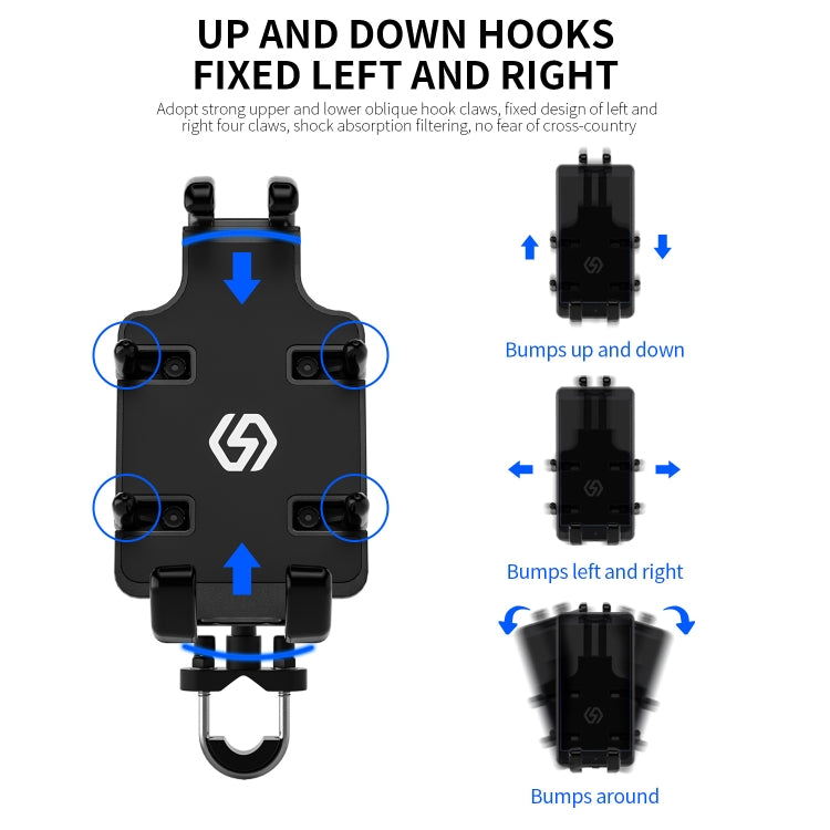 WUPP CS-1205A1 All Aluminum Alloy Motorcycle Navigation Bracket Phone Holder - Holder by WUPP | Online Shopping South Africa | PMC TechLife | Buy Now Pay Later Mobicred