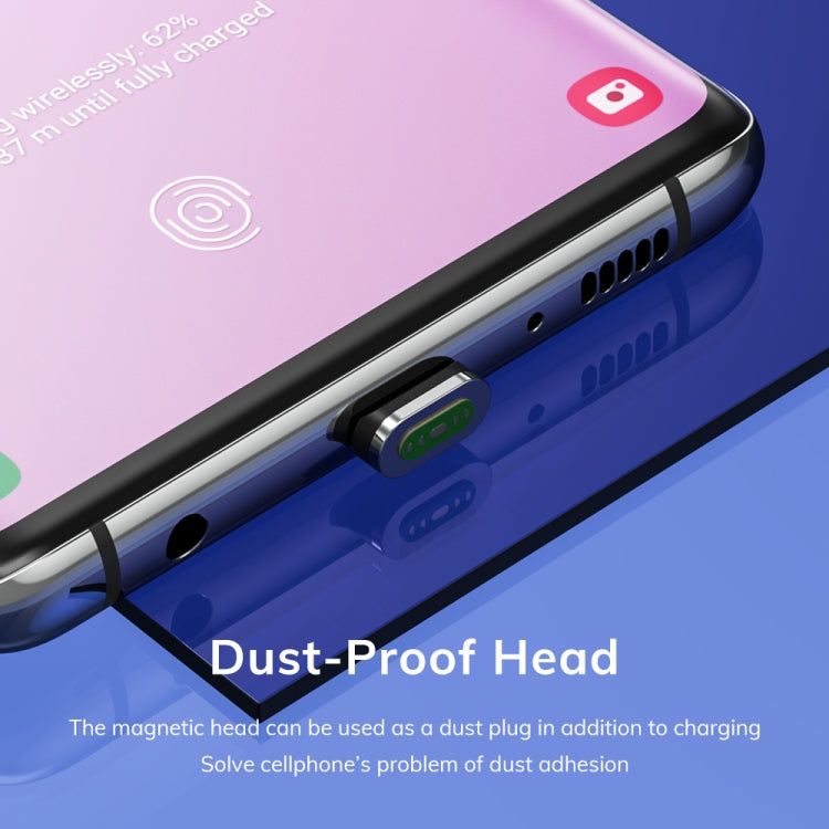 TOPK AM63 1m USB to 8 Pin + USB-C / Type-C + Micro USB 3 in 1 Flat Magnetic Metal Connector Nylon Braided Magnetic Fast Charging Data Cable(Black) - free shipping - PMC Jewellery - Order now!