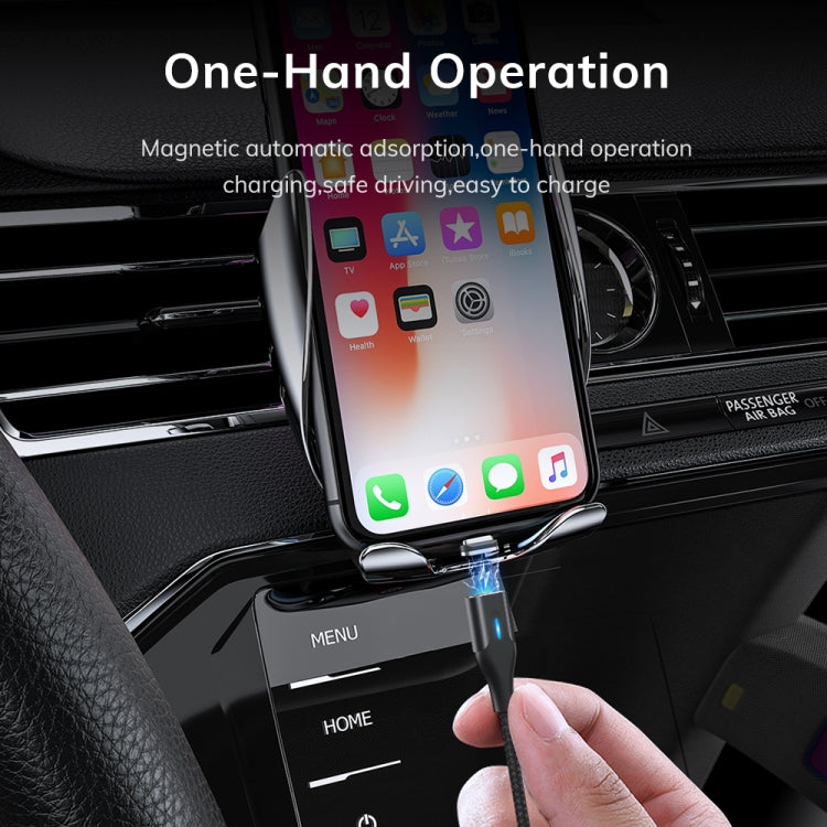 TOPK AM63 1m USB to 8 Pin + USB-C / Type-C + Micro USB 3 in 1 Flat Magnetic Metal Connector Nylon Braided Magnetic Fast Charging Data Cable(Black) - free shipping - PMC Jewellery - Order now!