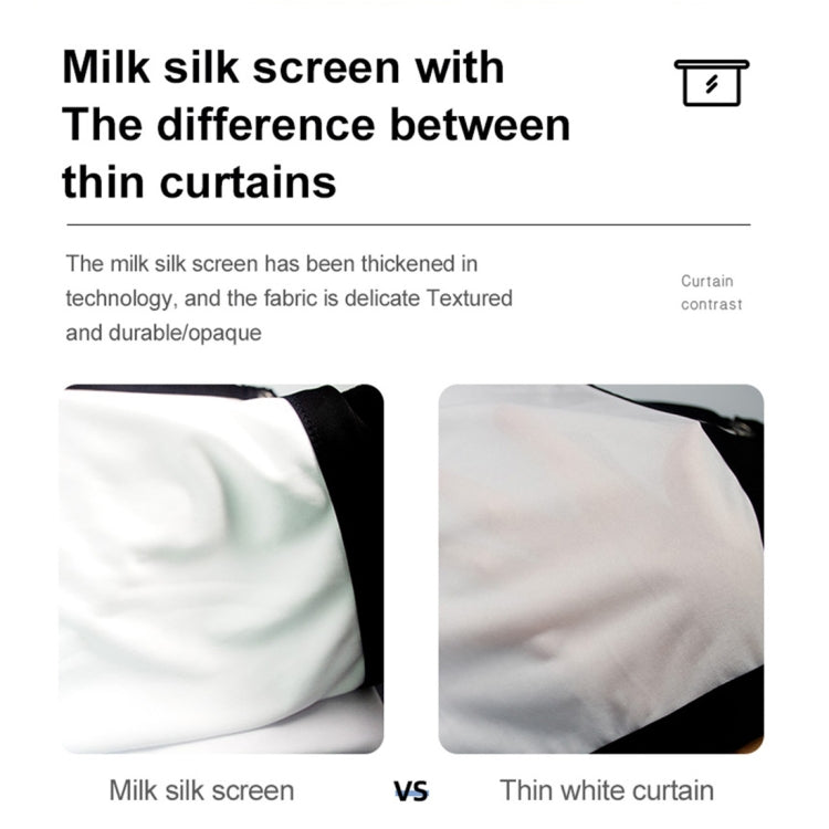 Folding Milk Silk Polyester Projector Film Curtain, Size:100 inch (16:9) Projection Area: 221 x 125cm - Film Curtains by PMC Jewellery | Online Shopping South Africa | PMC Jewellery | Buy Now Pay Later Mobicred