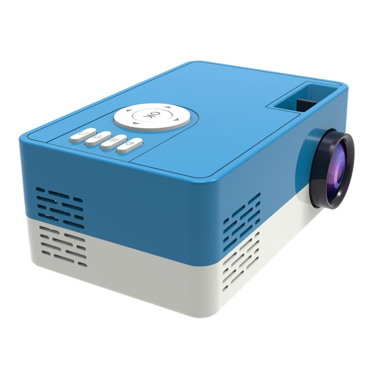 J15 1920 x 1080P HD Household Mini LED Projector with Tripod Mount Support AV / HDMI x 1 / USB x1 / TF x 1, Plug Type:EU Plug(Blue White) - Mini Projector by PMC Jewellery | Online Shopping South Africa | PMC Jewellery | Buy Now Pay Later Mobicred