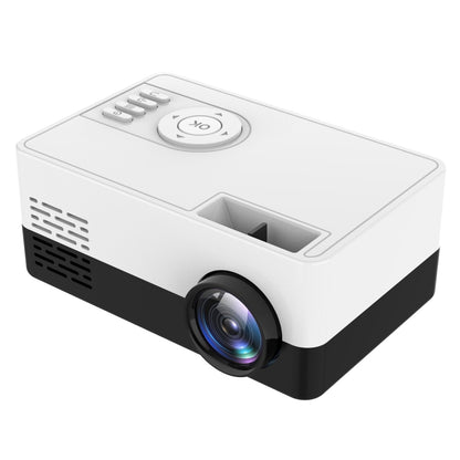 J15 1920 x 1080P HD Household Mini LED Projector with Tripod Mount Support AV / HDMI x 1 / USB x1 / TF x 1, Plug Type:UK Plug(Black White) - Mini Projector by PMC Jewellery | Online Shopping South Africa | PMC Jewellery | Buy Now Pay Later Mobicred