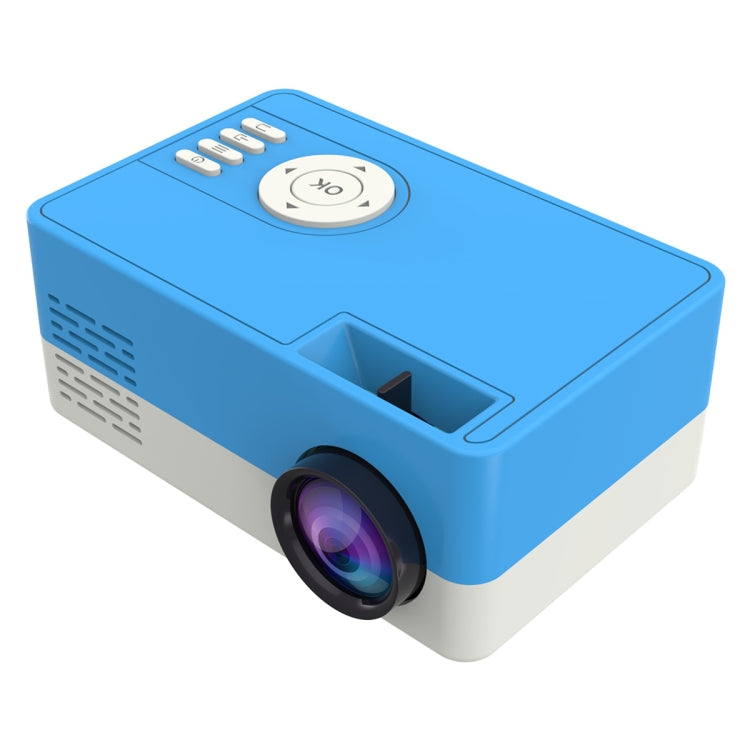 J15 1920 x 1080P HD Household Mini LED Projector with Tripod Mount Support AV / HDMI x 1 / USB x1 / TF x 1, Plug Type:UK Plug(Blue White) - Mini Projector by PMC Jewellery | Online Shopping South Africa | PMC Jewellery | Buy Now Pay Later Mobicred