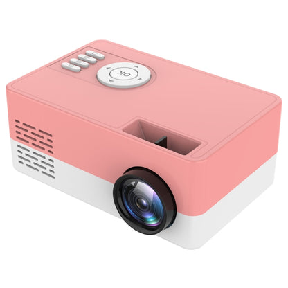 J15 1920 x 1080P HD Household Mini LED Projector with Tripod Mount Support AV / HDMI x 1 / USB x1 / TF x 1, Plug Type:UK Plug(Pink White) - Mini Projector by PMC Jewellery | Online Shopping South Africa | PMC Jewellery | Buy Now Pay Later Mobicred