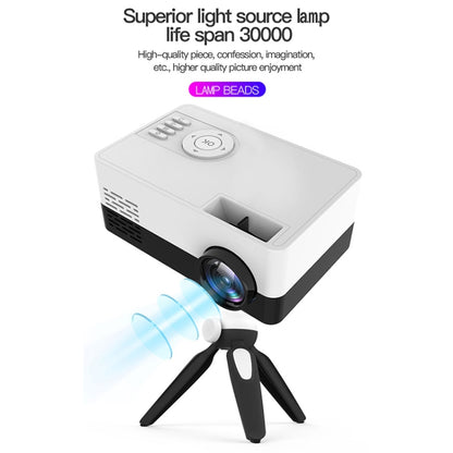 J15 1920 x 1080P HD Household Mini LED Projector with Tripod Mount Support AV / HDMI x 1 / USB x1 / TF x 1, Plug Type:UK Plug(Blue White) - Mini Projector by PMC Jewellery | Online Shopping South Africa | PMC Jewellery | Buy Now Pay Later Mobicred