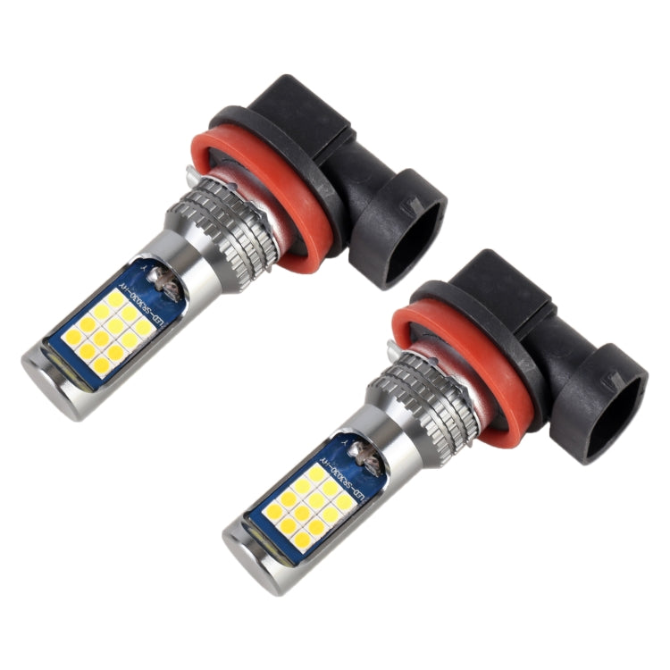 H11 / H8 2 PCS DC12-24V / 8.6W Car Double Colors Fog Lights with 24LEDs SMD-3030 & Constant Current, Bag Packaging(White Light + Gold Light) - Fog / Driving Lights by PMC Jewellery | Online Shopping South Africa | PMC Jewellery | Buy Now Pay Later Mobicred