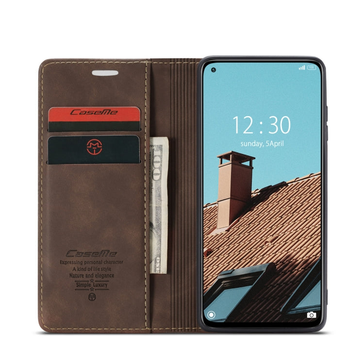 For Xiaomi Mi 10T Lite 5G CaseMe-013 Multifunctional Retro Frosted Horizontal Flip Leather Case with Card Slot & Holder & Wallet(Coffee) - free shipping - PMC Jewellery - Order now!