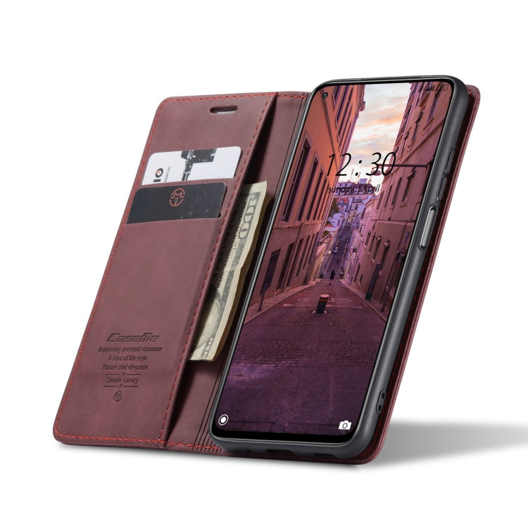 For Xiaomi Mi 10T Lite 5G CaseMe-013 Multifunctional Retro Frosted Horizontal Flip Leather Case with Card Slot & Holder & Wallet(Wine Red) - free shipping - PMC Jewellery - Order now!
