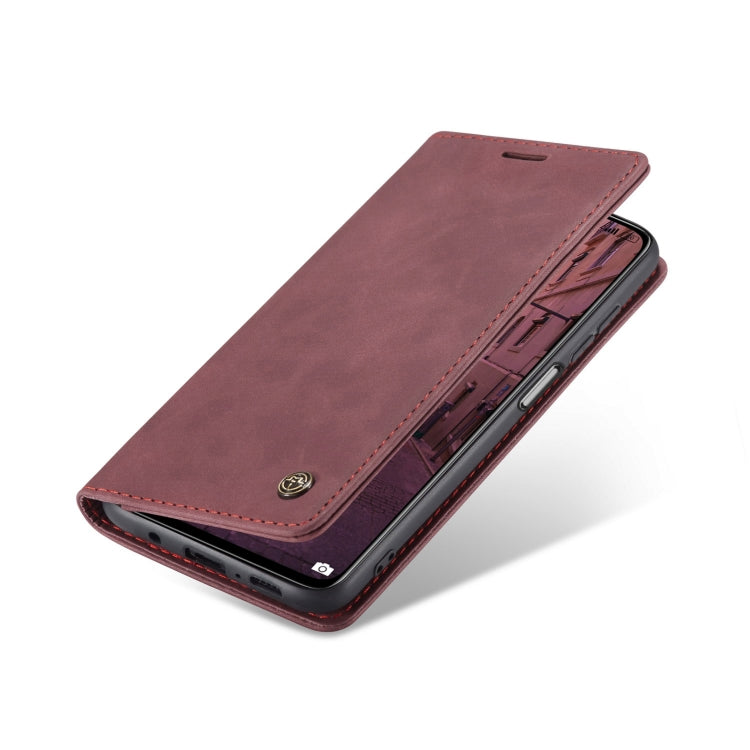 For Xiaomi Mi 10T Lite 5G CaseMe-013 Multifunctional Retro Frosted Horizontal Flip Leather Case with Card Slot & Holder & Wallet(Wine Red) - free shipping - PMC Jewellery - Order now!
