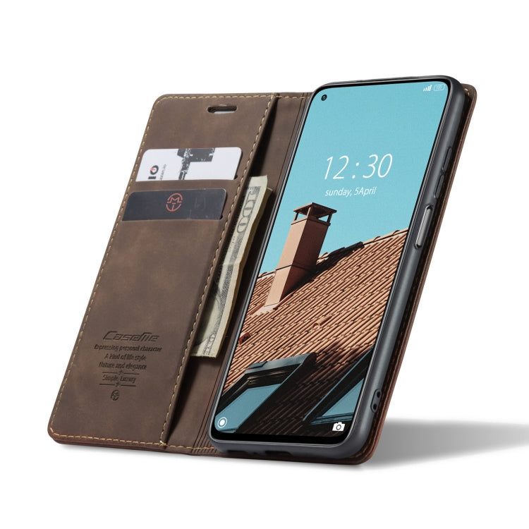 For Xiaomi Mi 10T 5G / 10T Pro 5G CaseMe-013 Multifunctional Retro Frosted Horizontal Flip Leather Case with Card Slot & Holder & Wallet(Coffee) - free shipping - PMC Jewellery - Order now!