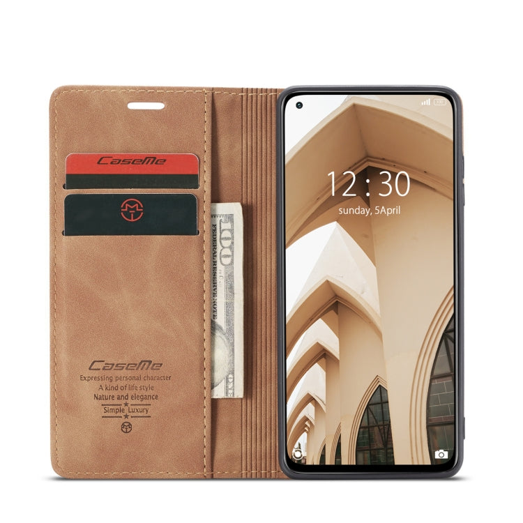 For Xiaomi Mi 10T 5G / 10T Pro 5G CaseMe-013 Multifunctional Retro Frosted Horizontal Flip Leather Case with Card Slot & Holder & Wallet(Brown) - Xiaomi Cases by CaseMe | Online Shopping South Africa | PMC Jewellery | Buy Now Pay Later Mobicred