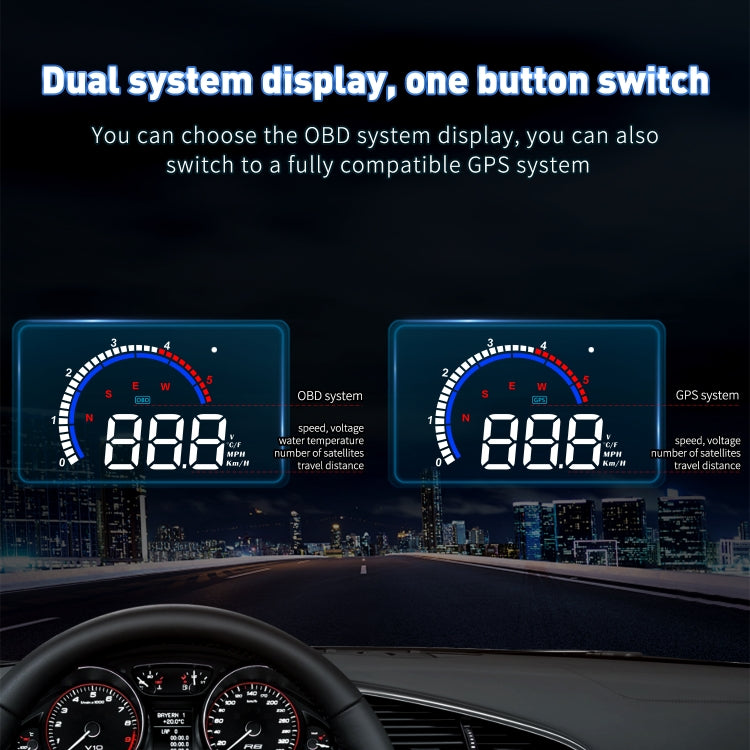 M13 Plus OBD2 + GPS Mode Car Head-up Display HUD Overspeed / Speed / Water Temperature Alarm / Eliminate Fault Codes - Head Up Display System by PMC TechLife | Online Shopping South Africa | PMC TechLife | Buy Now Pay Later Mobicred