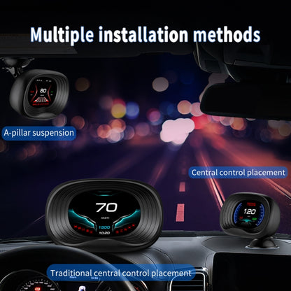 P20 OBD2 + GPS Mode Car Head-up Display HUD Overspeed / Speed / Water Temperature / Engine Failure Alarm - Head Up Display System by PMC Jewellery | Online Shopping South Africa | PMC Jewellery | Buy Now Pay Later Mobicred