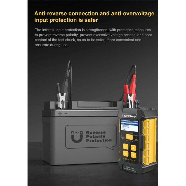 KONNWEI KW510 3 in 1 Car Battery Tester / Charger / Repairer, Support 8 Languages (EU Plug) - free shipping - PMC TechLife - Order now!
