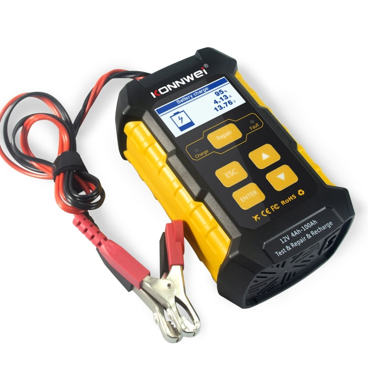 KONNWEI KW510 3 in 1 Car Battery Tester / Charger / Repairer, Support 8 Languages (EU Plug) - free shipping - PMC TechLife - Order now!