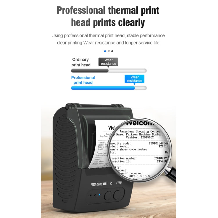 5811DD 58mm Bluetooth 4.0 Portable Thermal Bluetooth Receipt Printer, US Plug - Printer by PMC Jewellery | Online Shopping South Africa | PMC Jewellery | Buy Now Pay Later Mobicred