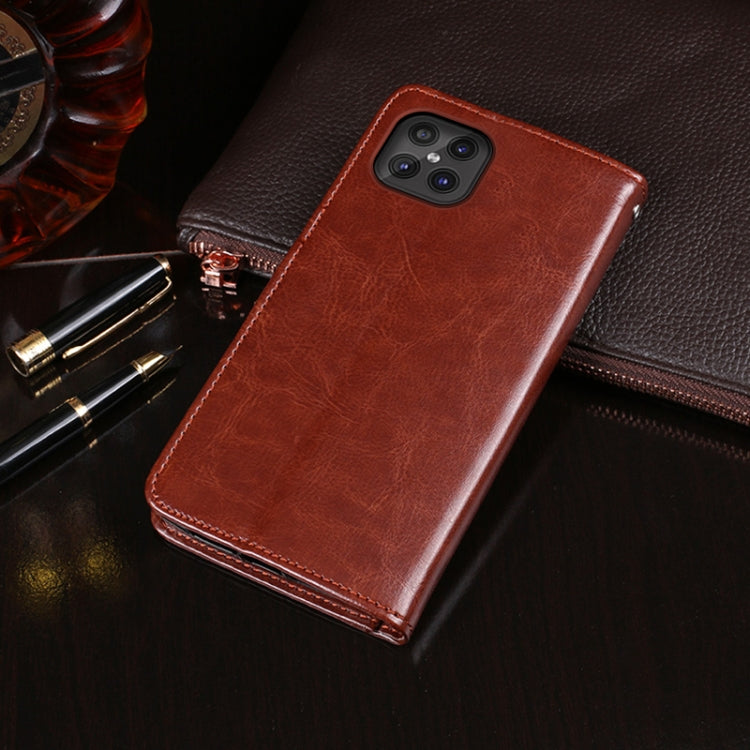 For Cubot C30 idewei Crazy Horse Texture Horizontal Flip Leather Case with Holder & Card Slots & Wallet(Brown) - More Brand by idewei | Online Shopping South Africa | PMC Jewellery | Buy Now Pay Later Mobicred