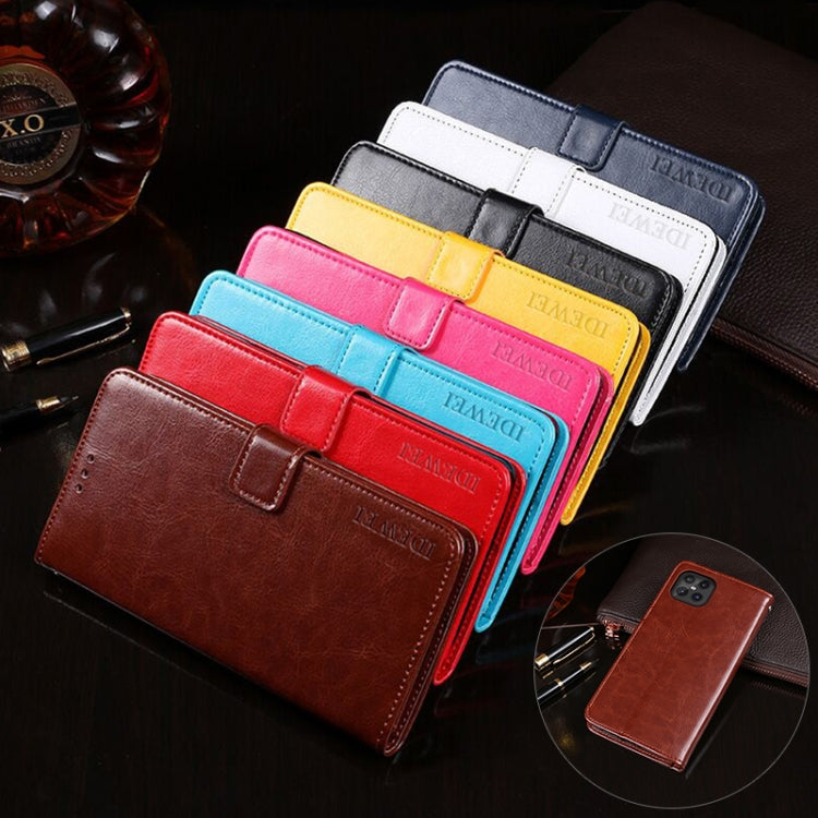 For Cubot C30 idewei Crazy Horse Texture Horizontal Flip Leather Case with Holder & Card Slots & Wallet(Rose Red) - More Brand by idewei | Online Shopping South Africa | PMC Jewellery | Buy Now Pay Later Mobicred