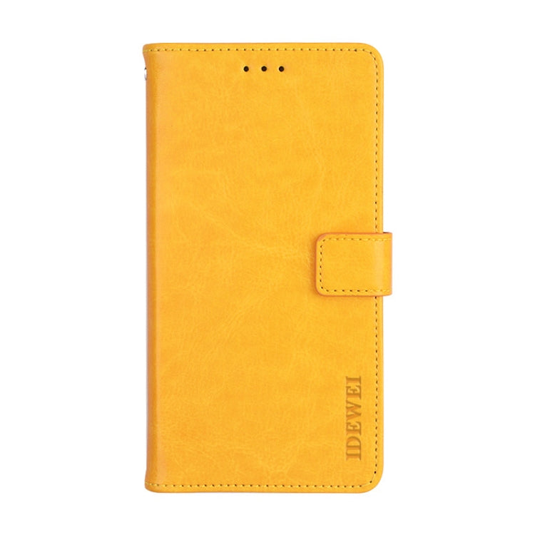 For UMIDIGI A7S idewei Crazy Horse Texture Horizontal Flip Leather Case with Holder & Card Slots & Wallet(Yellow) - More Brand by idewei | Online Shopping South Africa | PMC Jewellery | Buy Now Pay Later Mobicred