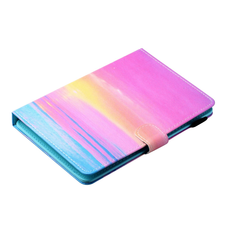 For 10 inch Tablet PC Universal Sewing Thread Horizontal Painted Flat Leather Case with Pen Cover & Anti Skid Strip & Card Slot & Holder(Sunrise) - 10 - 11 inch by PMC TechLife | Online Shopping South Africa | PMC TechLife | Buy Now Pay Later Mobicred