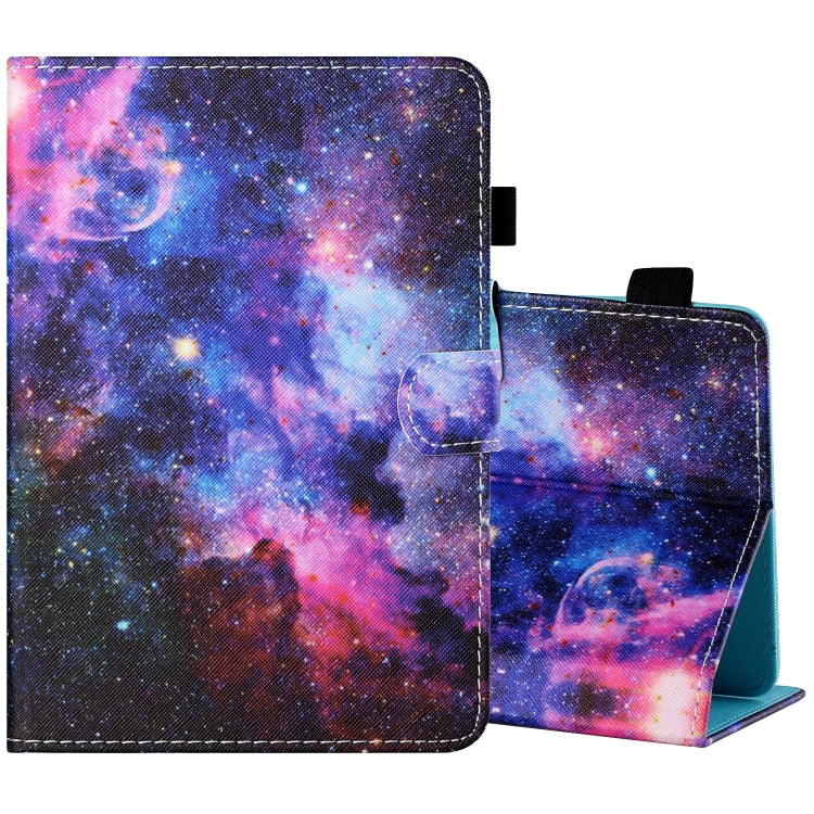 For 10 inch Tablet PC Universal Sewing Thread Horizontal Painted Flat Leather Case with Pen Cover & Anti Skid Strip & Card Slot & Holder(Starry Sky) - 10 - 11 inch by PMC TechLife | Online Shopping South Africa | PMC TechLife | Buy Now Pay Later Mobicred