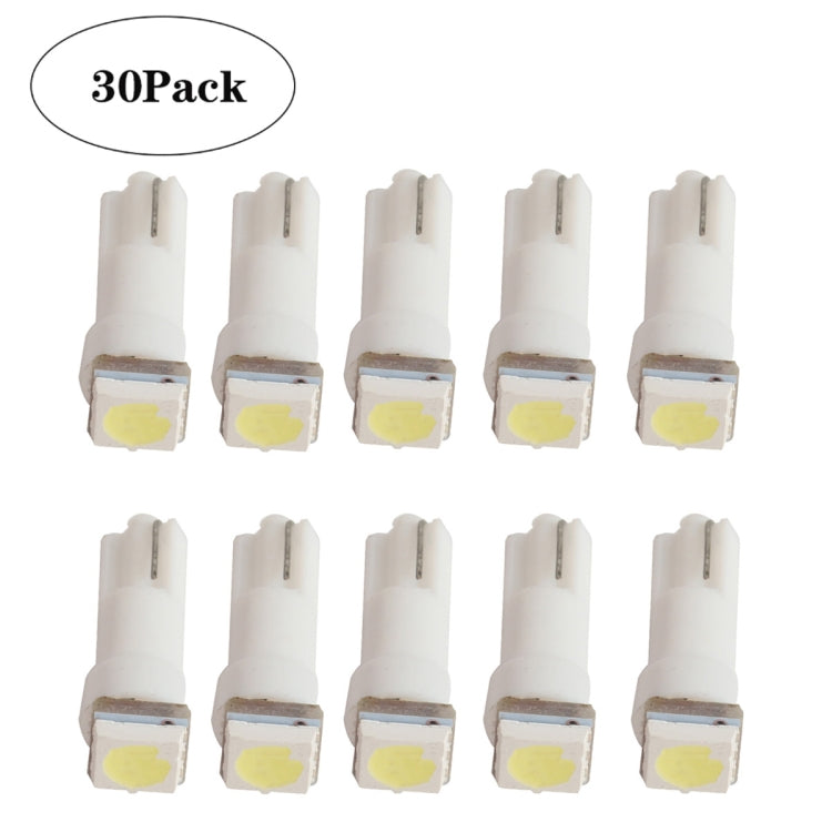 30 PCS T5 1LED SMD-5050 Car Modification LED Indicator Light White Light - Clearance Lights by PMC TechLife | Online Shopping South Africa | PMC TechLife | Buy Now Pay Later Mobicred